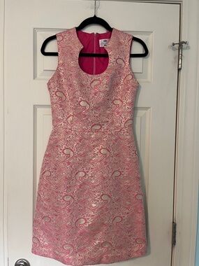 Vintage Rare Pink Tocca Paisley Brocade Dress!